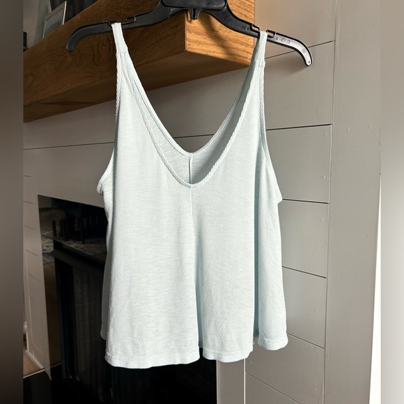 INTIMATELY FP FREE PEOPLE Soft Ribbed Swing Tank Top Light Ice Blue | Size Small - Picture 7 of 9